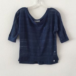 Abercrombie and Fitch Blue Semi Sheer Sweater Size XS